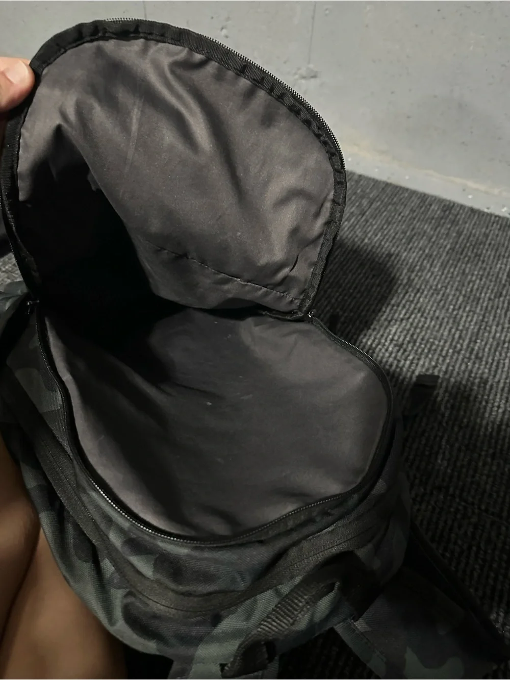 Nike kids's Camo Black & Dark Gray Backpack
